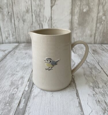 Blue Tit Medium Jug - Cream