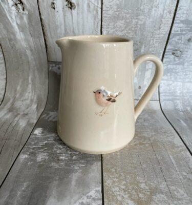 Medium Jug Chaffinch - Cream