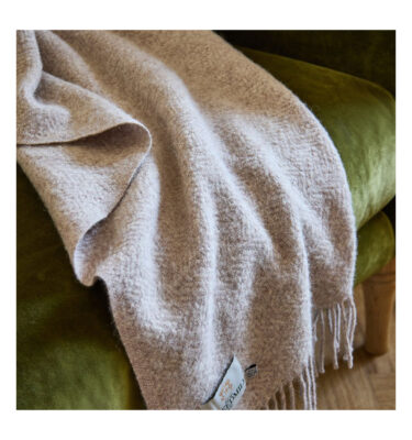 Moorland Wool Throw- Hazel