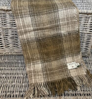 Ombre Plaid Natural Throw