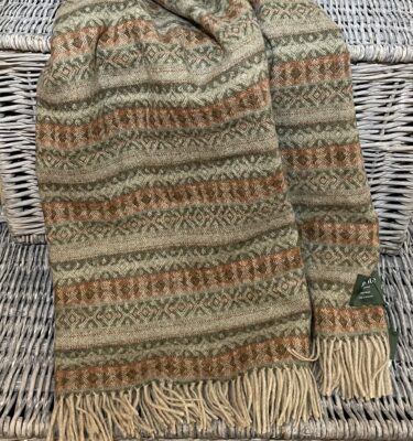 Ayr Pure Wool Throw - Sage